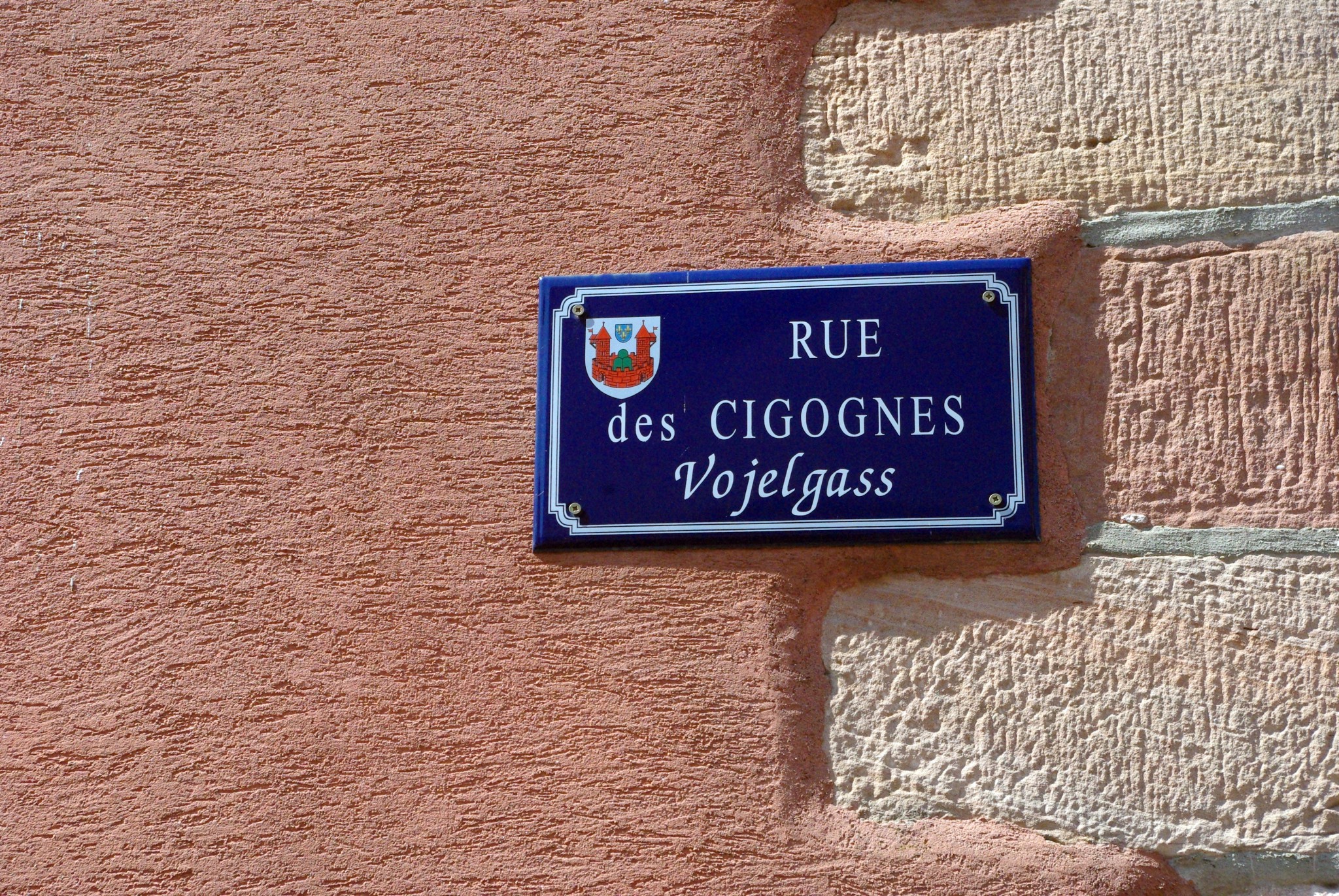 Street name in Bergheim (The white storks Street) © French Moments