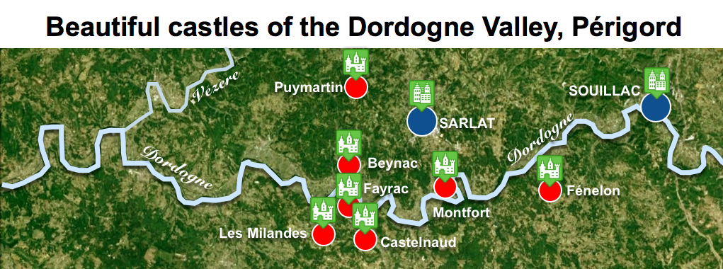 dordogne map loire valley map