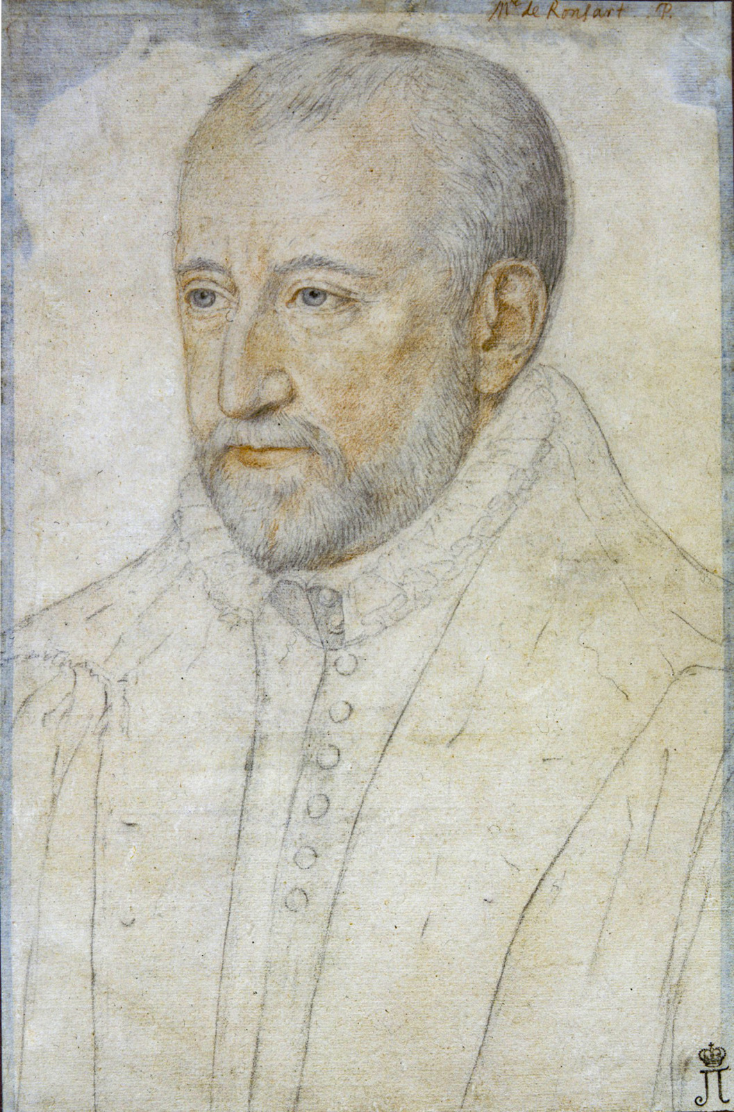 Portrait of Pierre de Ronsard by Benjamin Foulon - circa 1580-1585