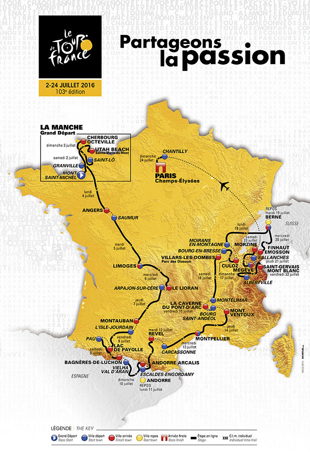 The Tour de France 2016 Itinerary revealed today French Moments