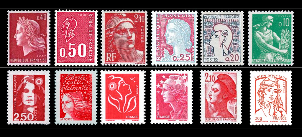 Timbres Postes Marianne