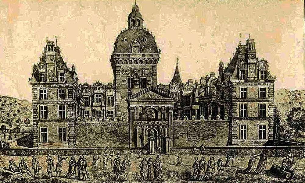 Illustration of the castle of La Tour d'Aigues before the great fire