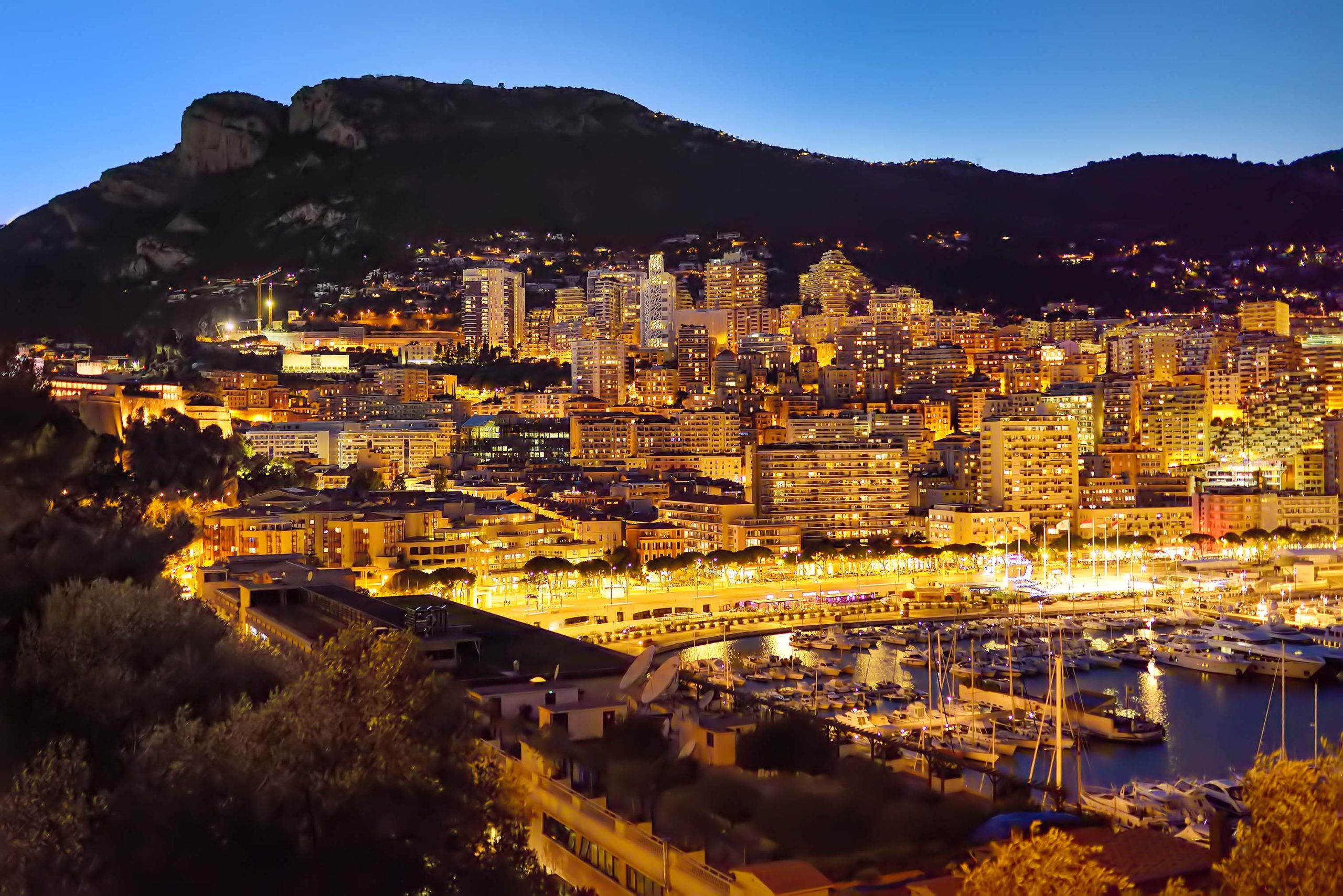 Monaco by night. Photo: Maria_Sbytova via Envato Elements