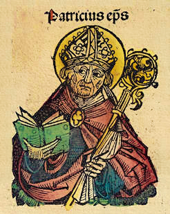 Saint Patrick in Nuremberg Chronicles 1493