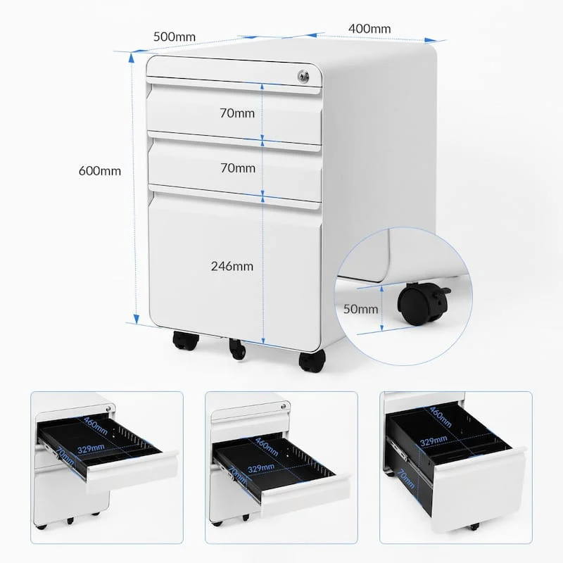 Mobile File Cabinet CB2 specifications