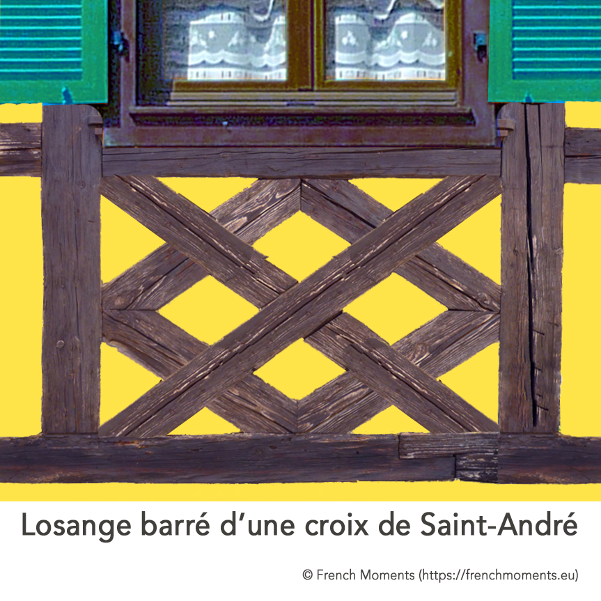 Alleges Fenetres Maison Alsacienne Losange barré d'une croix de Saint-André 02 © French Moments