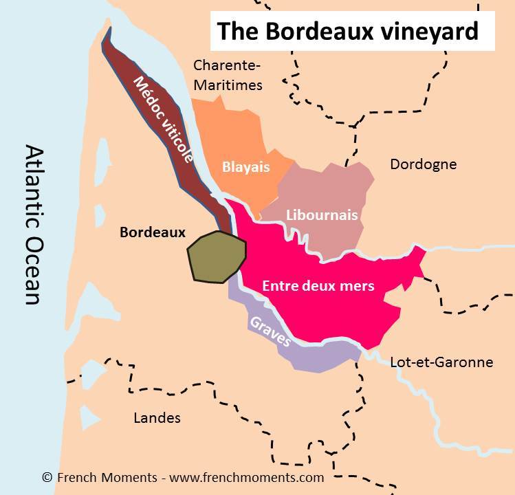 Bordeaux Vineyard Map © French Moments