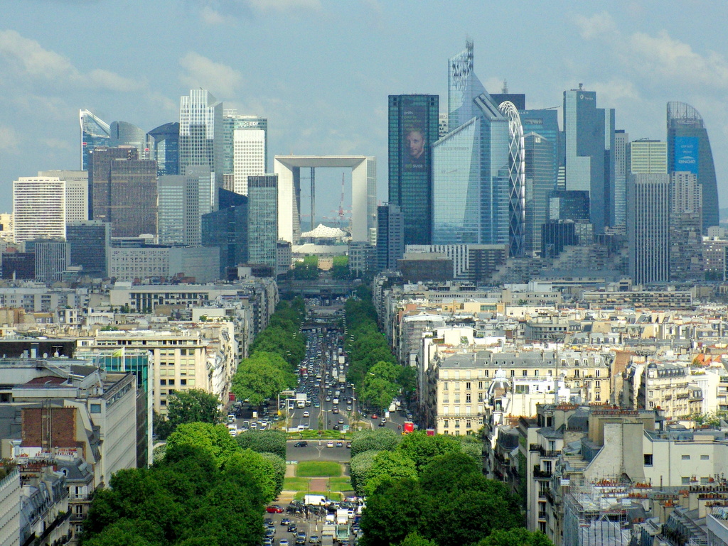 Landmarks of Paris - CBD of La Défense from Arc de Triomphe © French Moments
