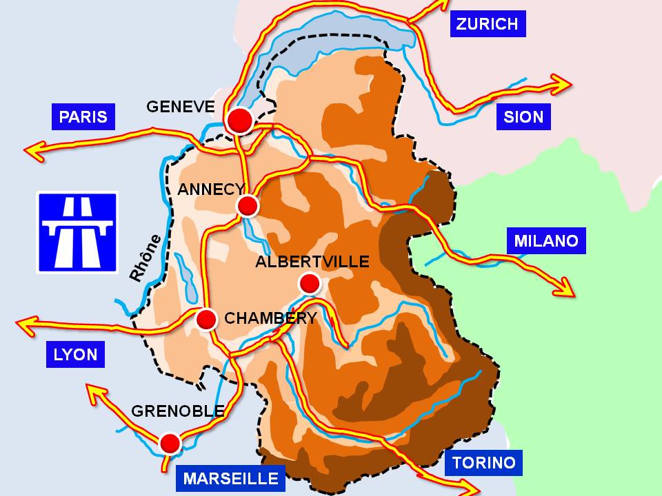 Road map of Savoie © French Moments