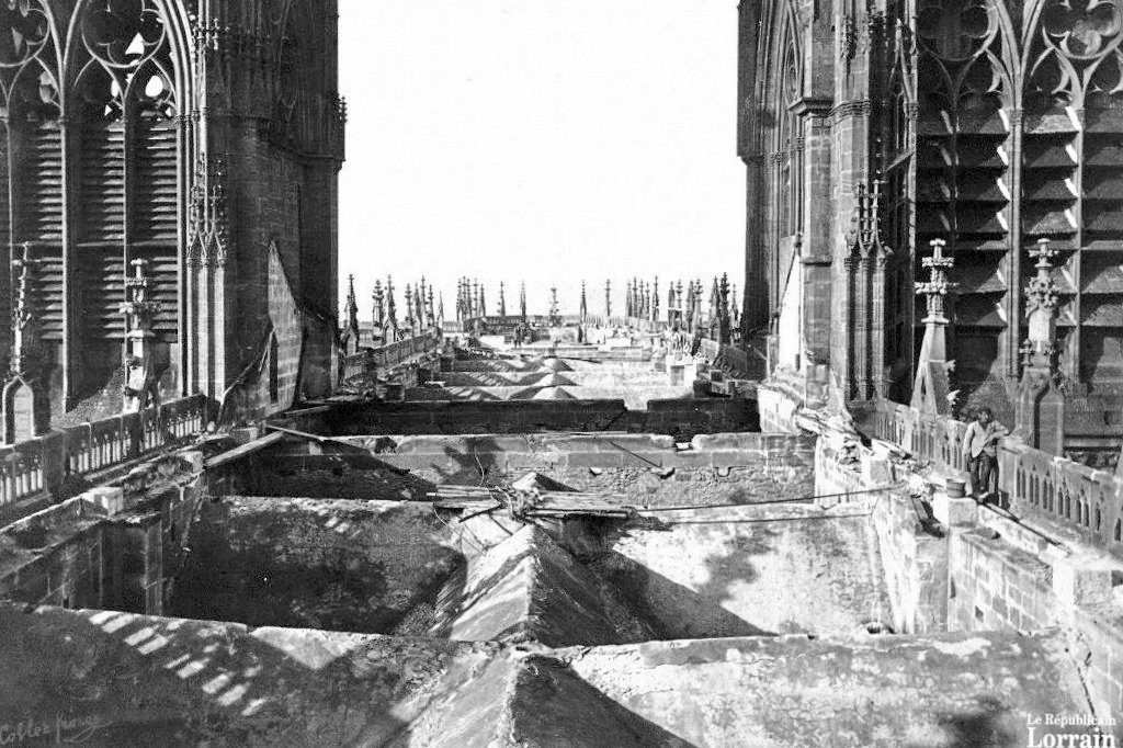 The cathedral's roof after the fire