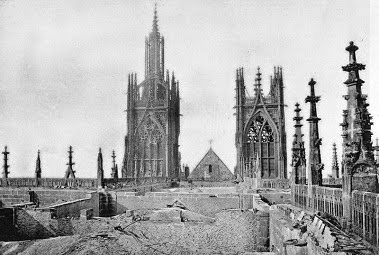 The cathedral's roof after the fire