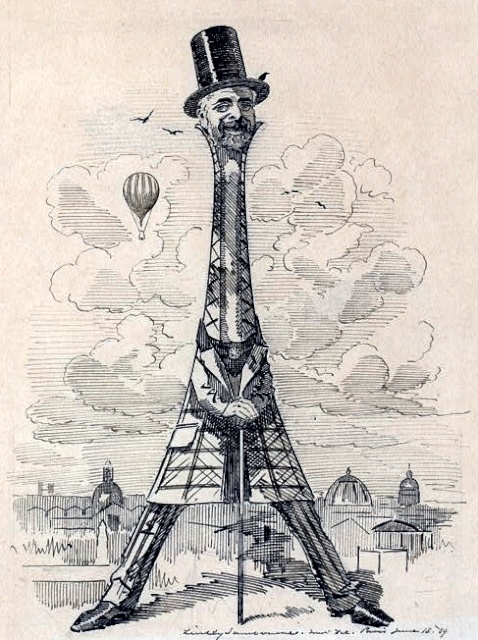 Gustave Eiffel by Edward Linley Sambourne in 1889