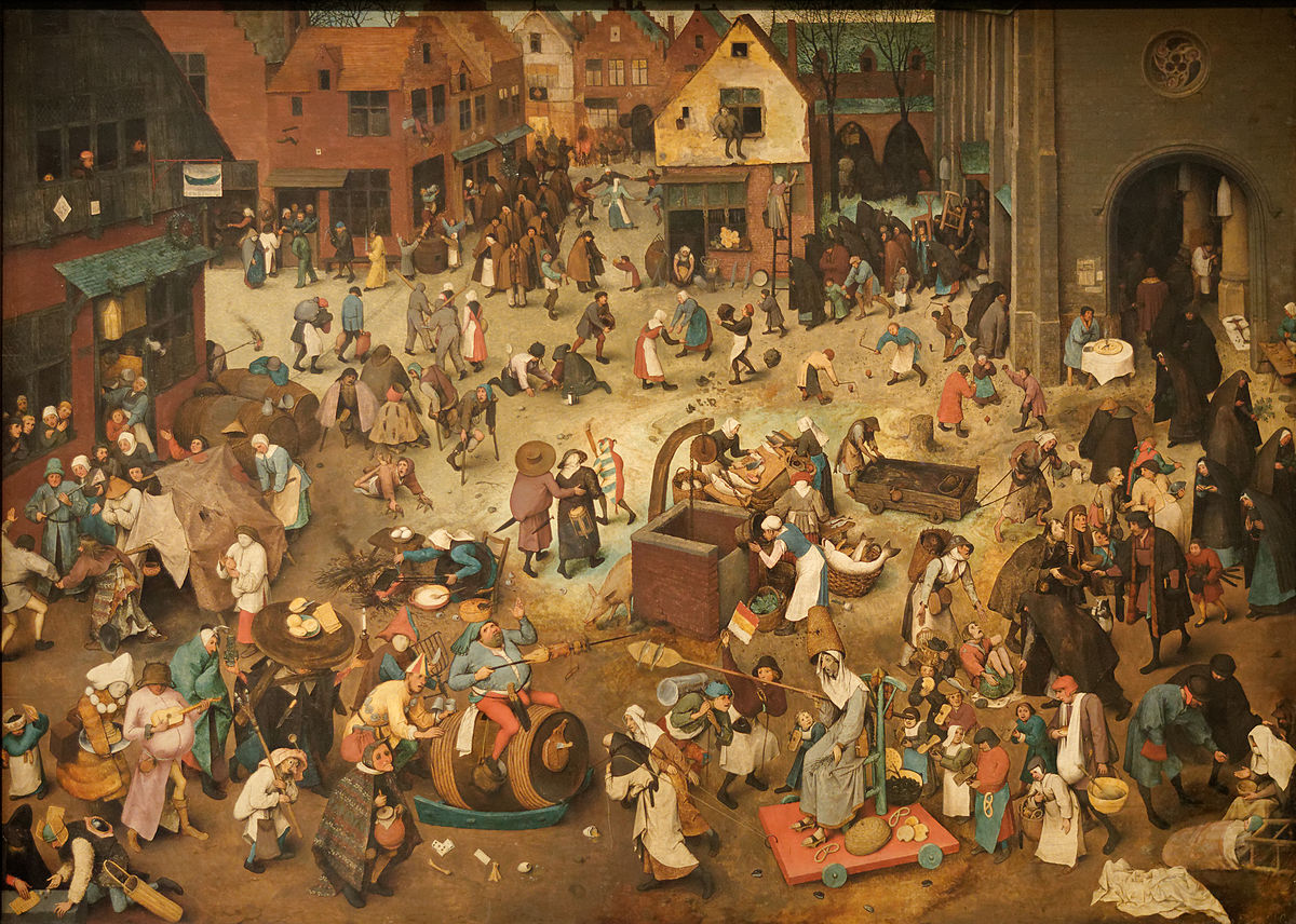 The Carnival and Lent fight, painting by Pieter Brueghel the Elder (1559)