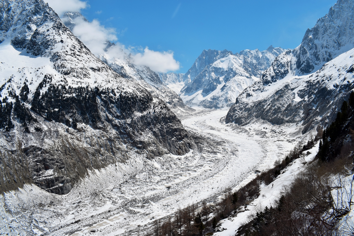 The view of the Mer de Glace from Montenvers © French Moments