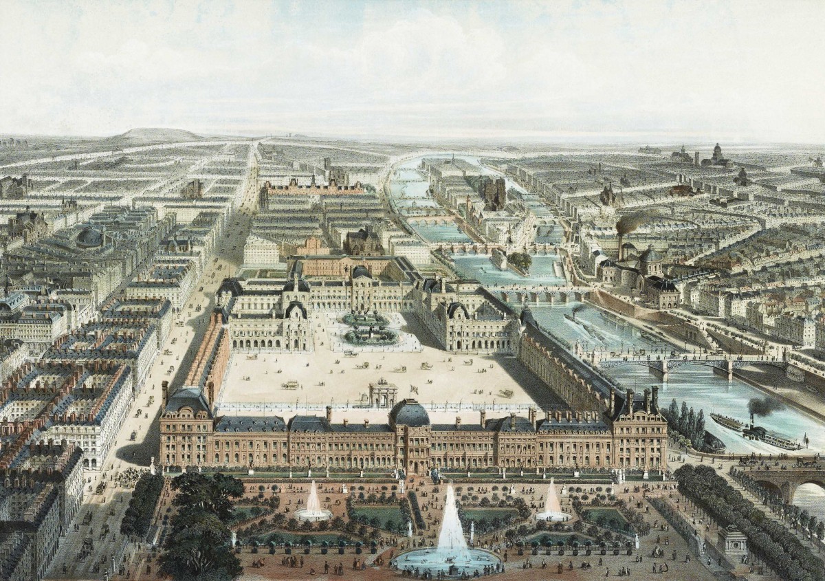 The Palais des Tuileries and the Louvre in 1850