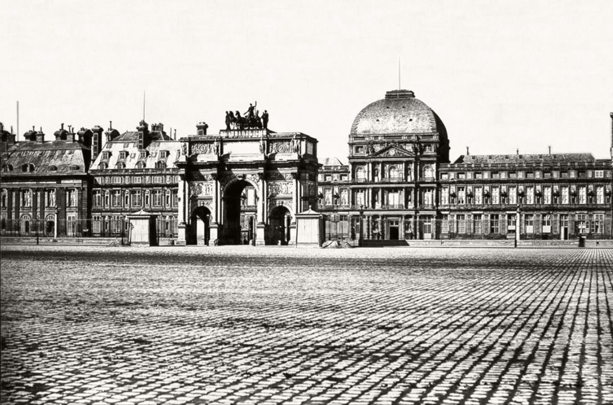 The vast square in front of the Tuileries and the Arc du Carrousel in 1856