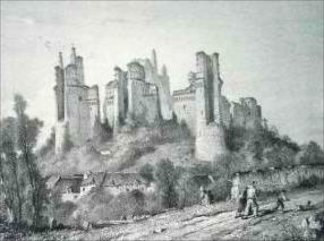 The picturesque ruins of Pierrefonds in 1860
