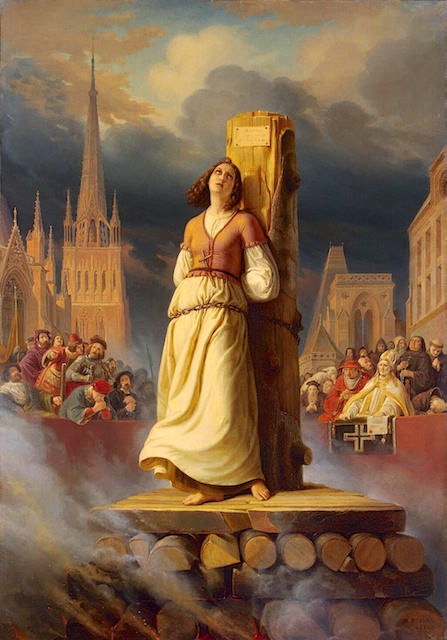 Joan of Arc's Death at the Stake, painting by Hermann Anton Stilke (1843)