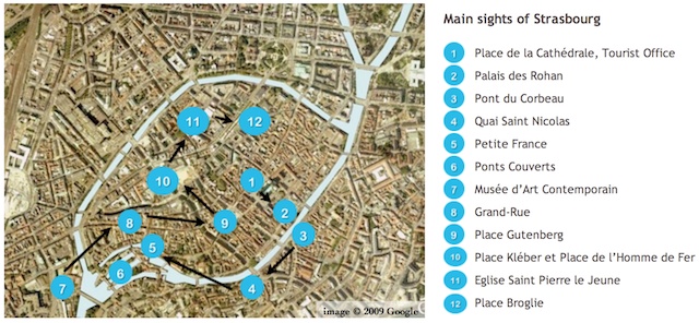 Map of Strasbourg Old Town
