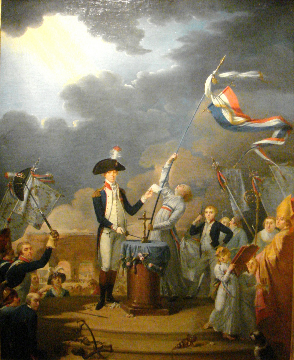 The oath of La Fayette at the Fête de la Fédération 14 July 1790
