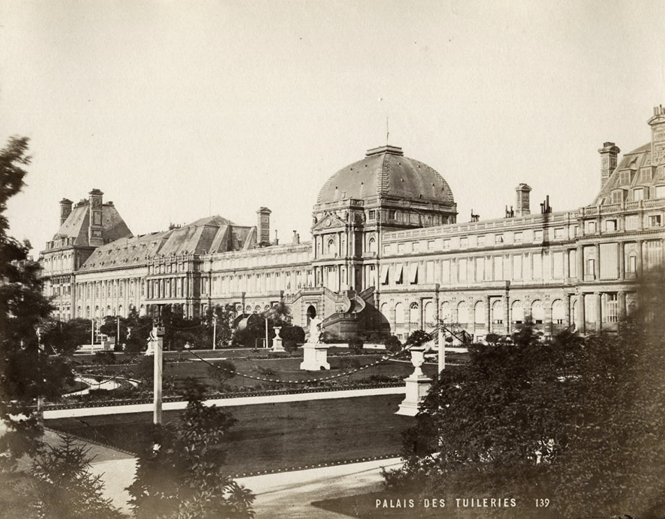 The Palais des Tuileries -West Facade (onto the gardens) in 1867