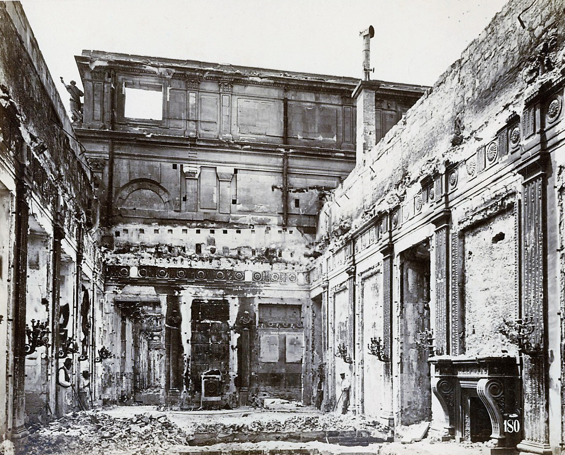 The Palais des Tuileries in ruins