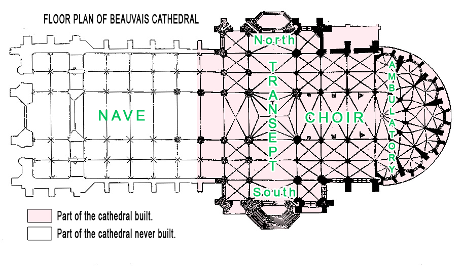 Beauvais Cathedral Floor Plan by French Moments