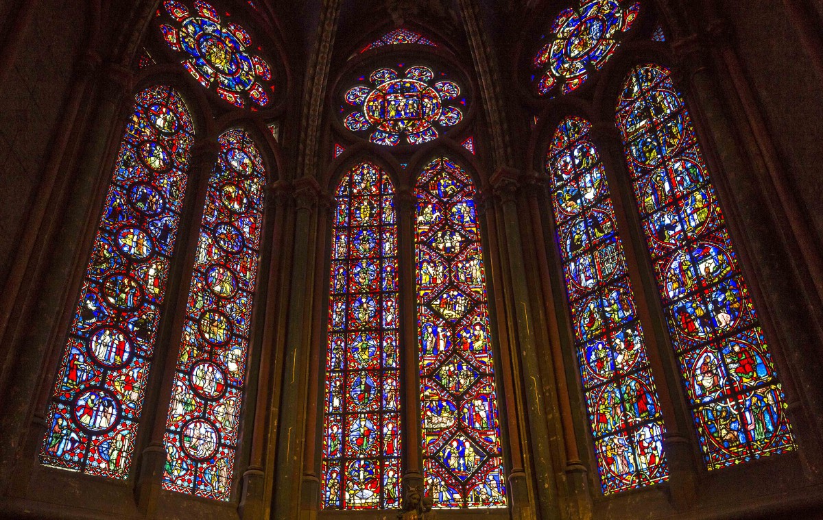 Stained-glass window in Beauvais cathedral - Stock Photos from Isogood_patrick - Shutterstock