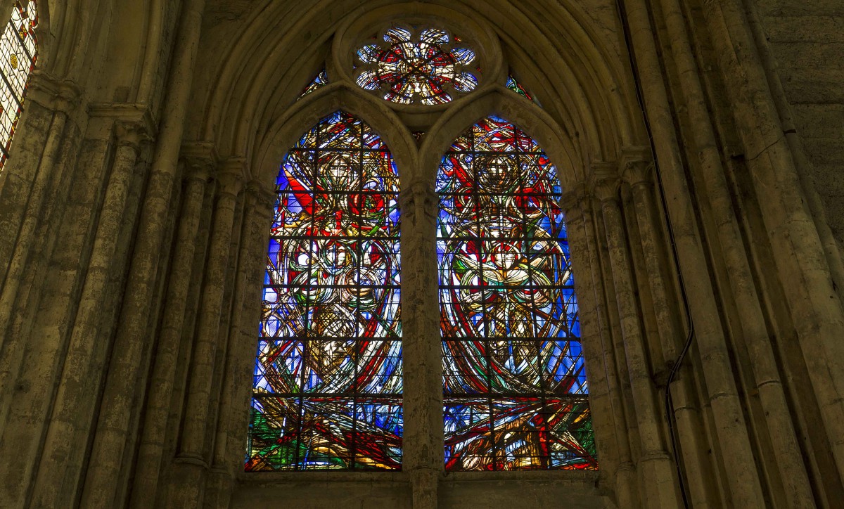Stained-glass window in Beauvais cathedral - Stock Photos from Isogood_patrick - Shutterstock