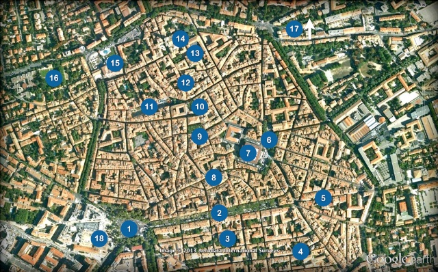 Aix-en-Provence Old Town Map
