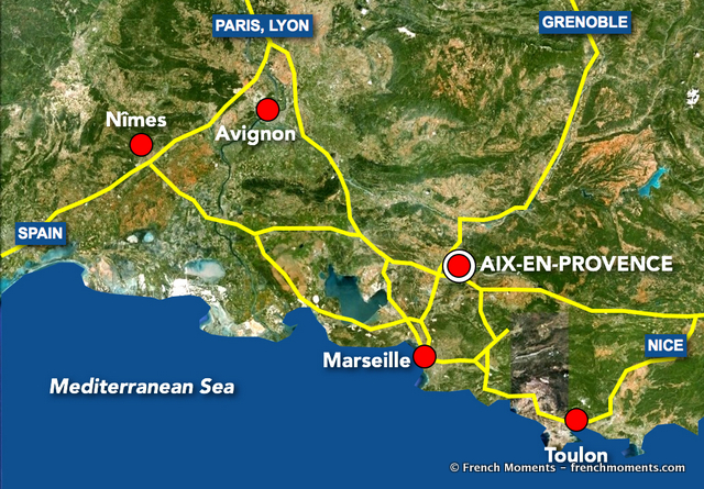 Aix-en-Provence Situation Map