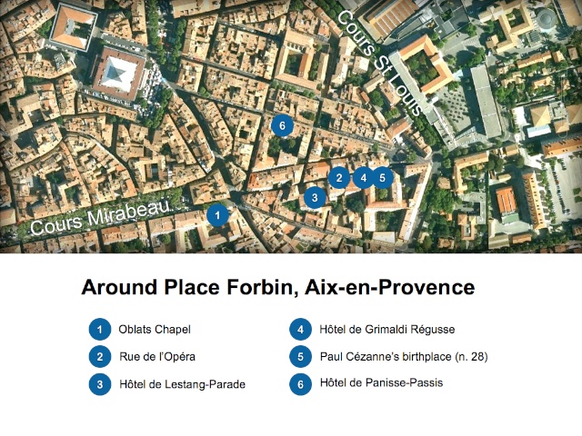 Aix-en-Provence Map around Place Forbin