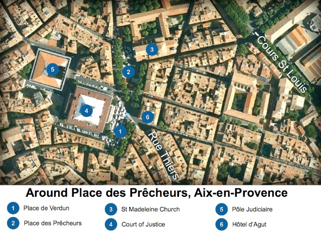Aix-en-Provence Map Around Place des Prêcheurs