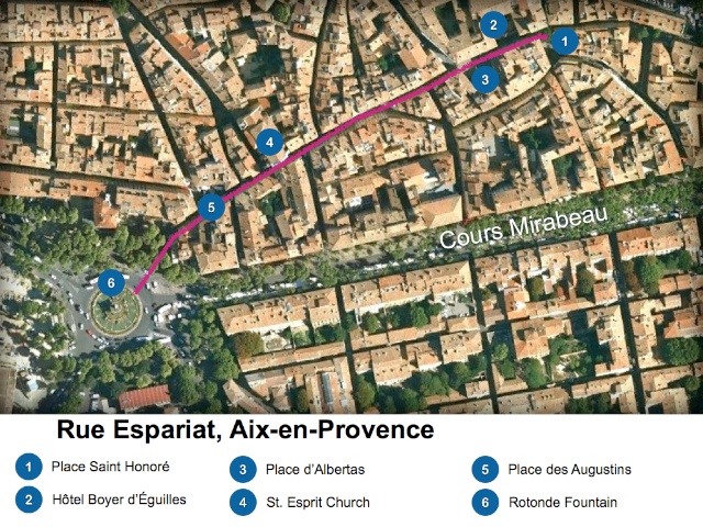Aix-en-Provence Map Rue Espariat