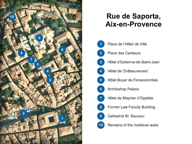 Aix-en-Provence Map Rue de Saporta