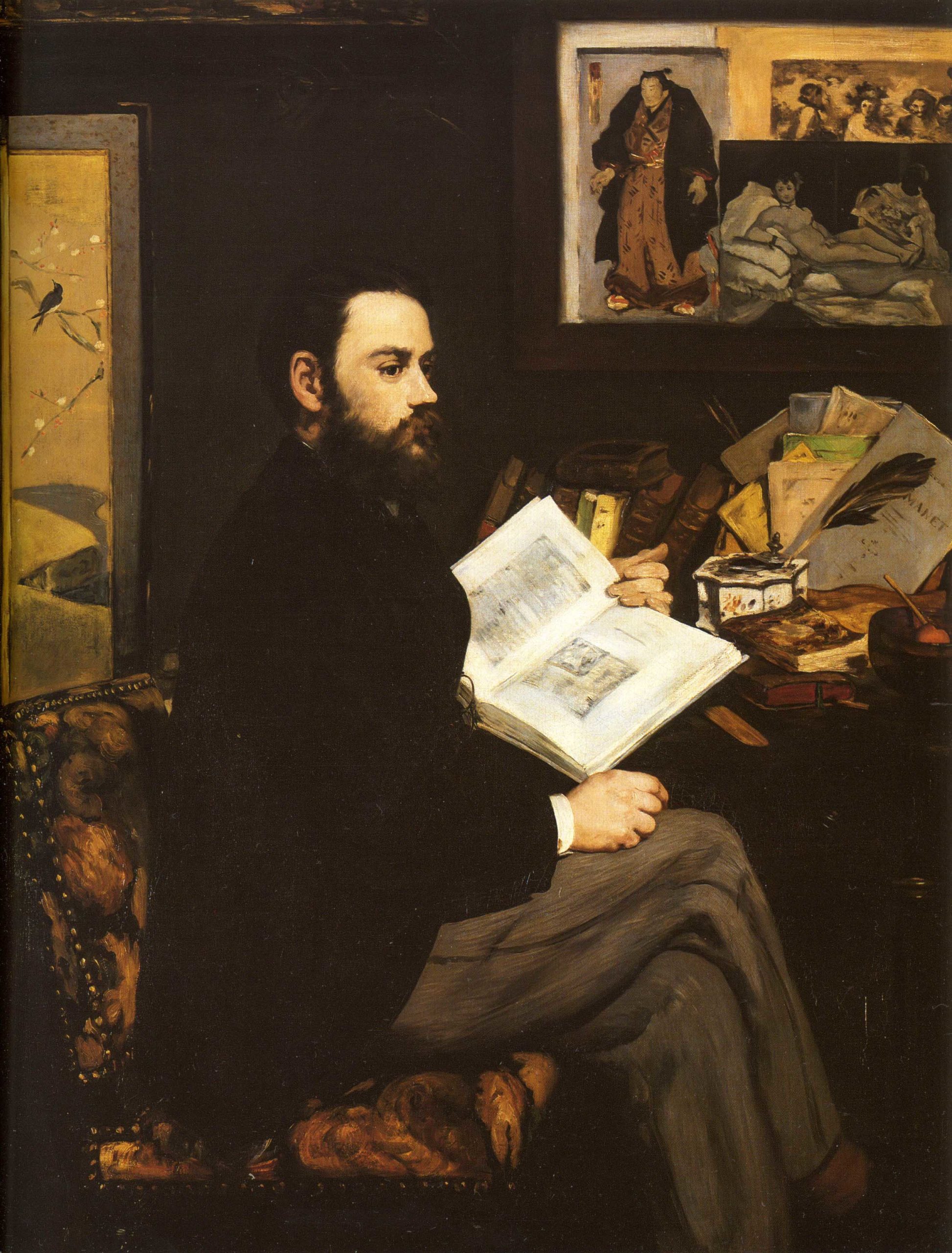 Édouard Manet: portrait of Émile Zola (1868)