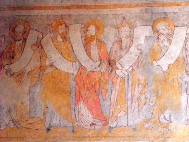 Les Prophètes fresco in Crémieu's church © GO69, licence [CC BY-SA 3.0], from Wikimedia Commons