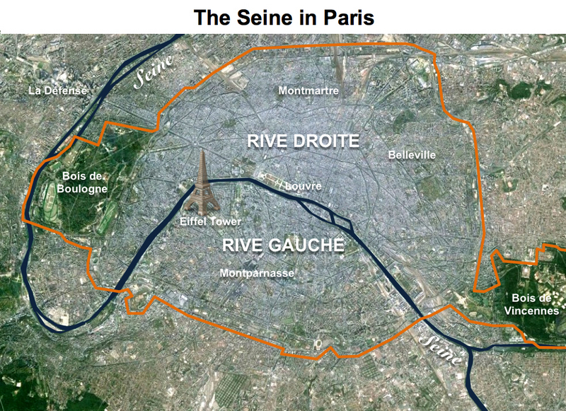 Seine in Paris Map