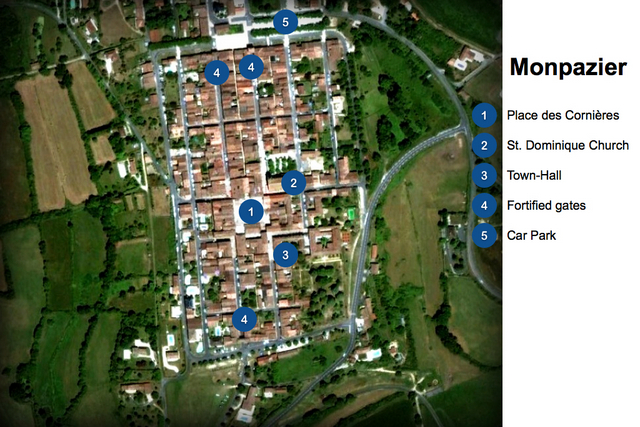 Map of Monpazier