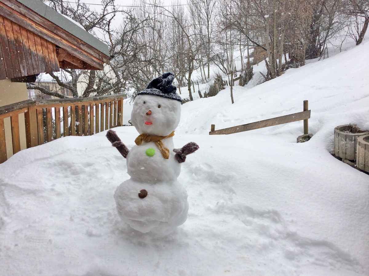 Snowman in Granier, French Alps of Savoie © French Moments