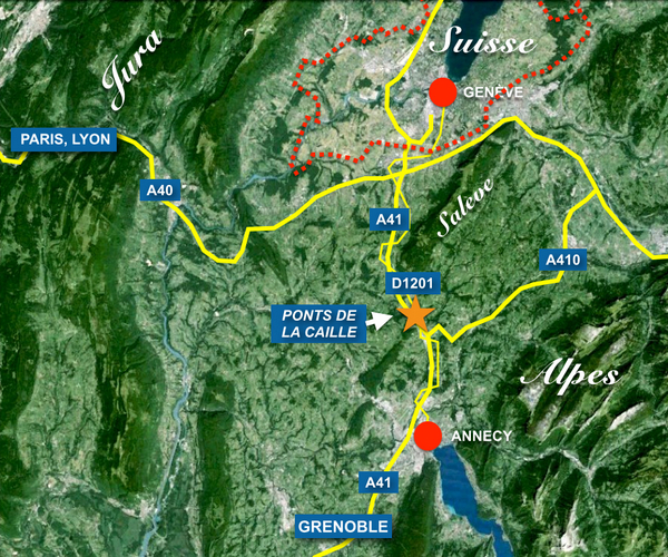 Situation Map of the Ponts de la Caille