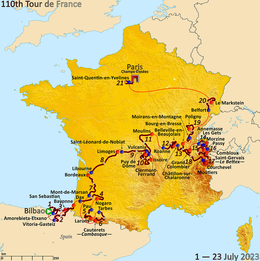 Tour de France 2023. Image by Andrei Loas - licence [CC BY-SA 4.0] from Wikimedia Commons