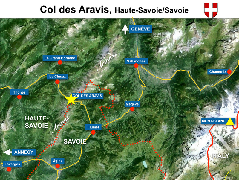 Map of Col des Aravis