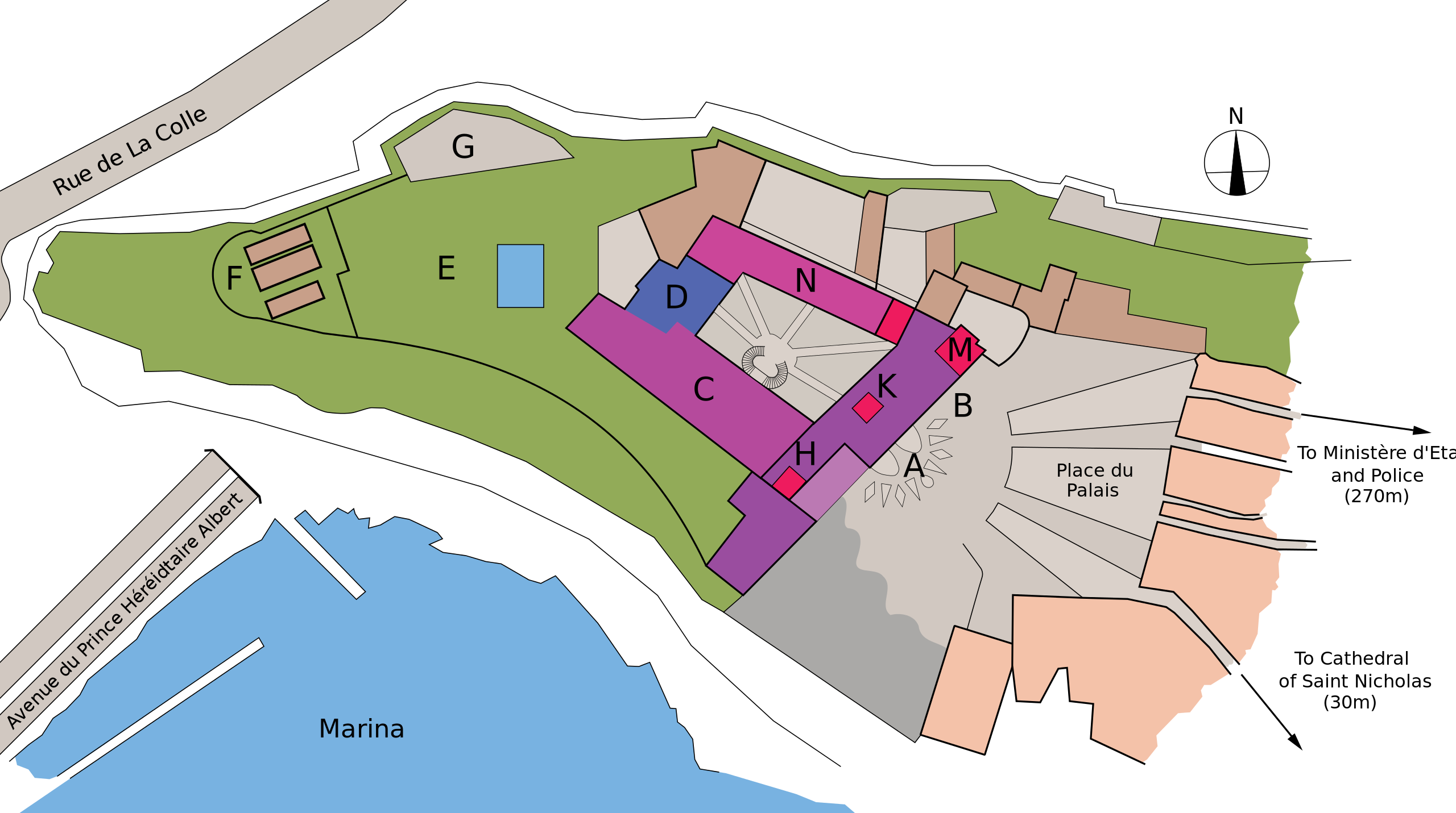 Map of Monaco's Palace by mcginnly (Public Domain)
