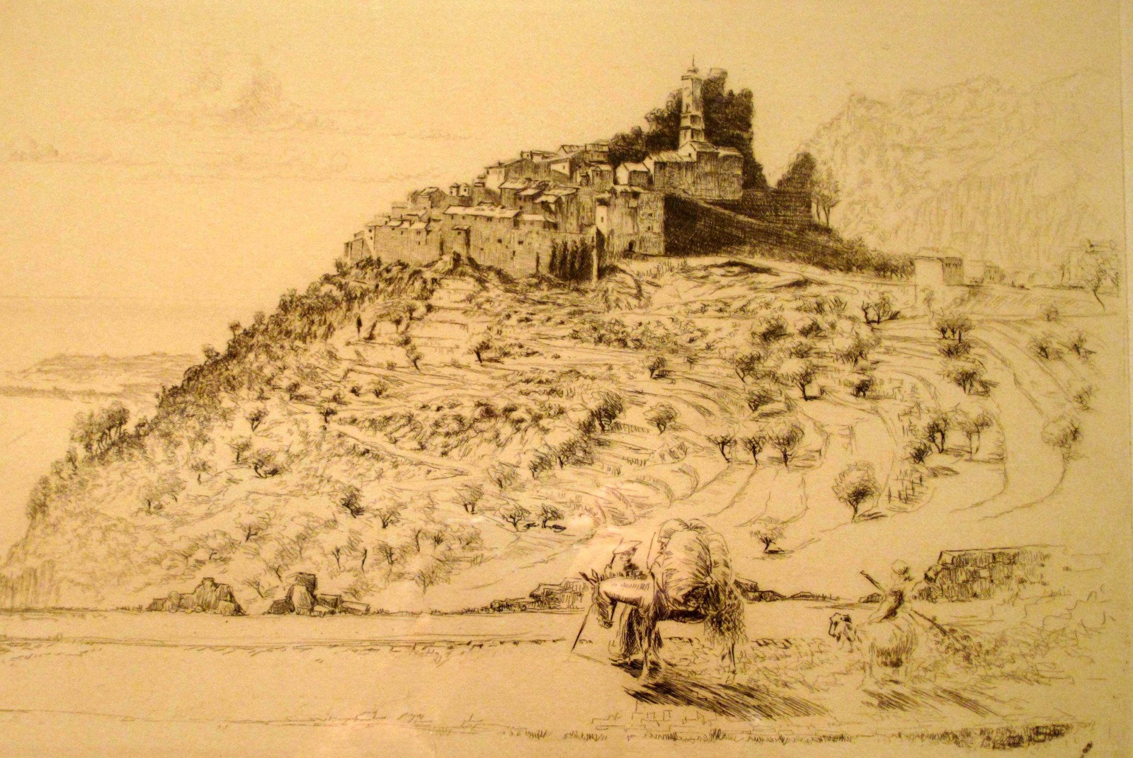 Old engraving of Eze