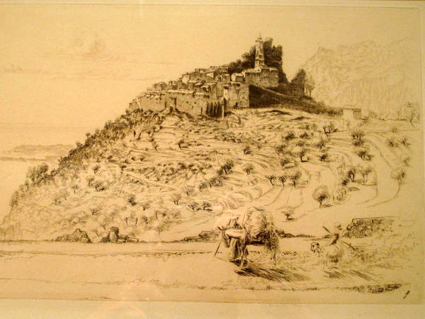 Old engraving Eze