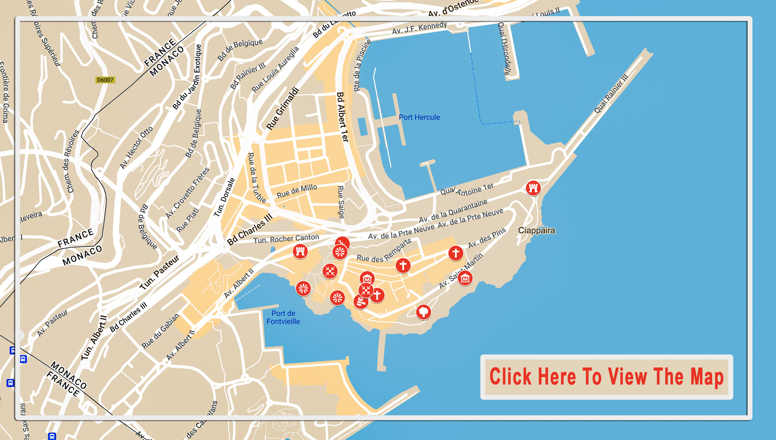 Rocher de Monaco Map