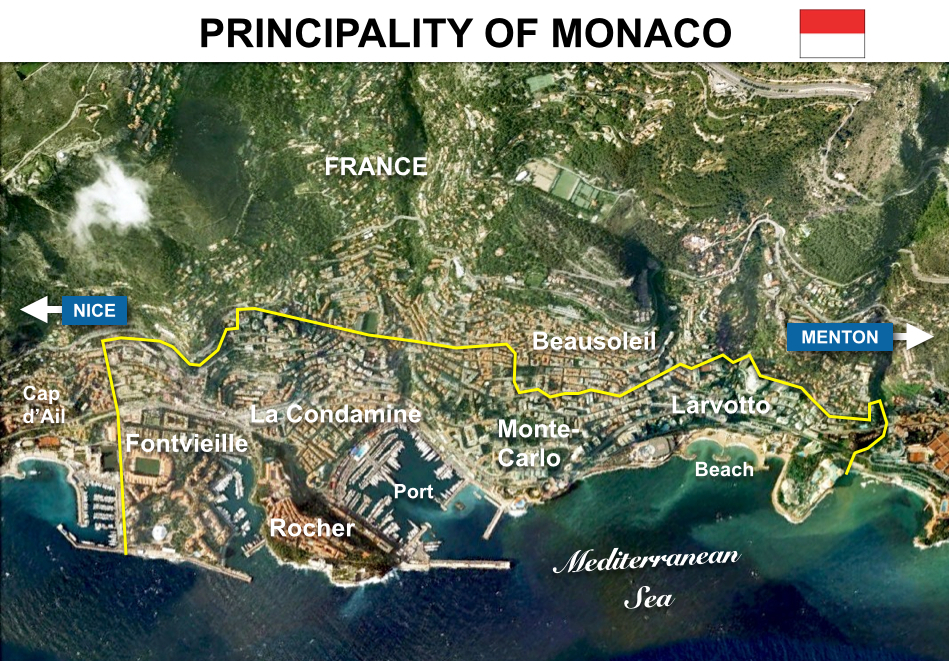 Situation Map Principality of Monaco