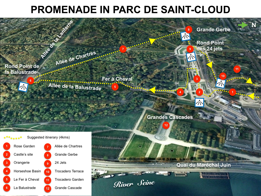 Parc de Saint-Cloud Map by French Moments