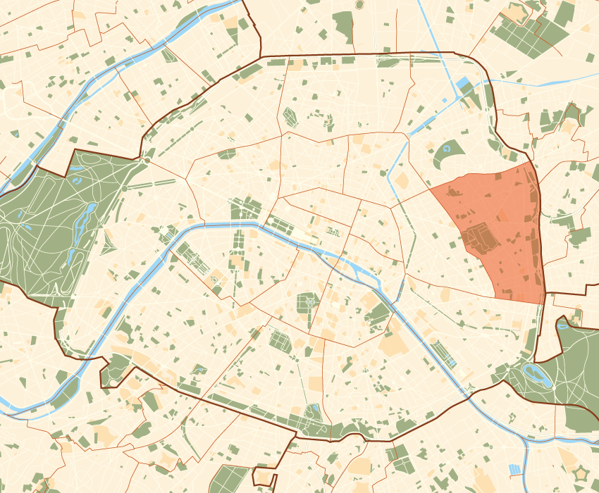 20th arrondissement of Paris © ThePromenader - licence [CC BY-SA 3.0] from Wikimedia Commons